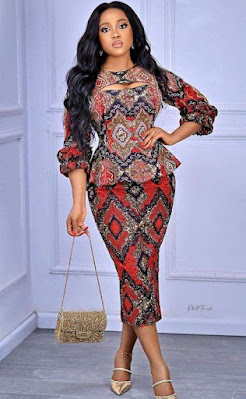 Nigerian Ankara Skirt and Blouse Styles for Ladies