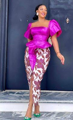 Nigerian Ankara Skirt and Blouse Styles for Ladies