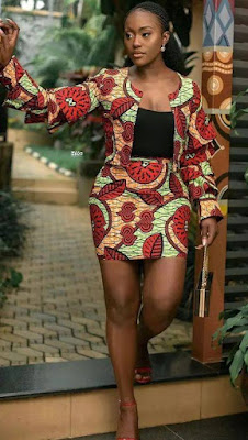 Nigerian Ankara Skirt and Blouse Styles for Ladies