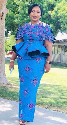 Nigerian Ankara Skirt and Blouse Styles for Ladies