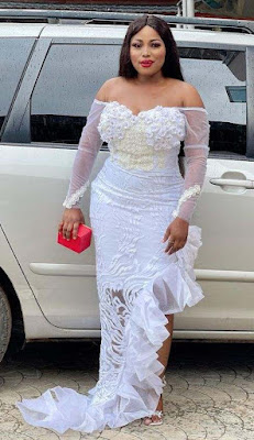 Latest White Lace Styles for Aso Ebi and Owambe