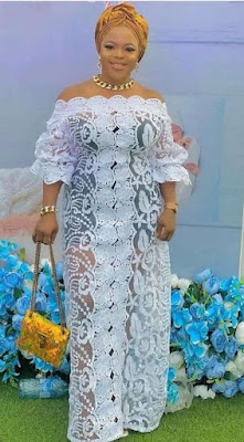 Latest White Lace Styles for Aso Ebi and Owambe