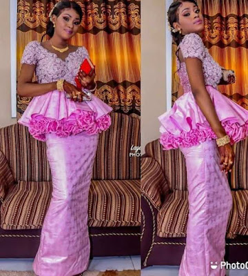 Peplum lace styles Peplum lace Asoebi Styles