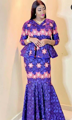 Peplum lace styles Peplum lace Asoebi Styles