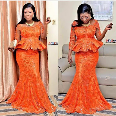 Peplum lace styles Peplum lace Asoebi Styles