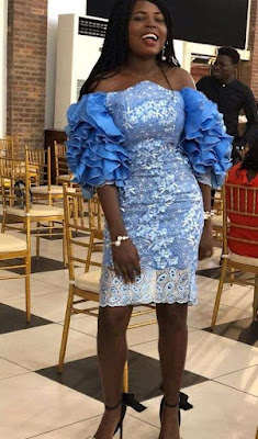 Latest Short Lace Gown Styles