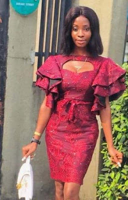 Latest Short Lace Gown Styles