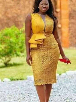 Latest Short Lace Gown Styles