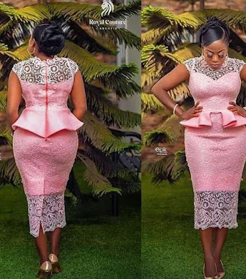 Latest Short Lace Gown Styles