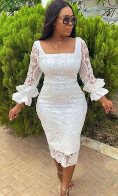 Latest Short Lace Gown Styles