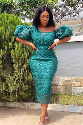 Latest Short Lace Gown Styles