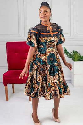 Ankara Midi gown styles Latest Ankara Midi gown styles