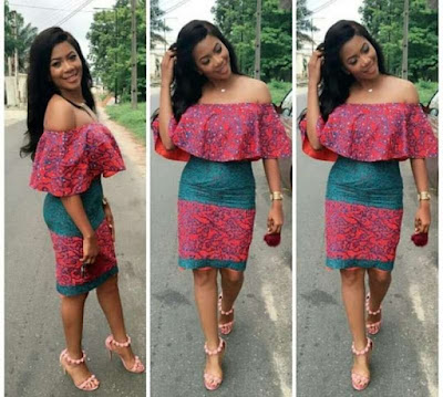 Off shoulder Ankara Gown Styles Latest off shoulder Ankara Gown Styles