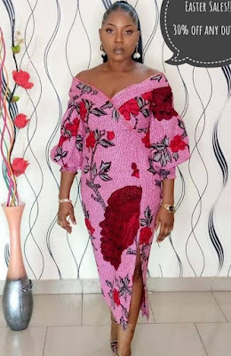 Off shoulder Ankara Gown Styles Latest off shoulder Ankara Gown Styles