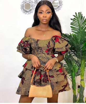 Off shoulder Ankara Gown Styles Latest off shoulder Ankara Gown Styles