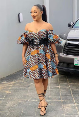 Off shoulder Ankara Gown Styles Latest off shoulder Ankara Gown Styles