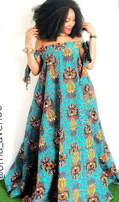 Off shoulder Ankara Gown styles Latest off shoulder Ankara Gown Styles