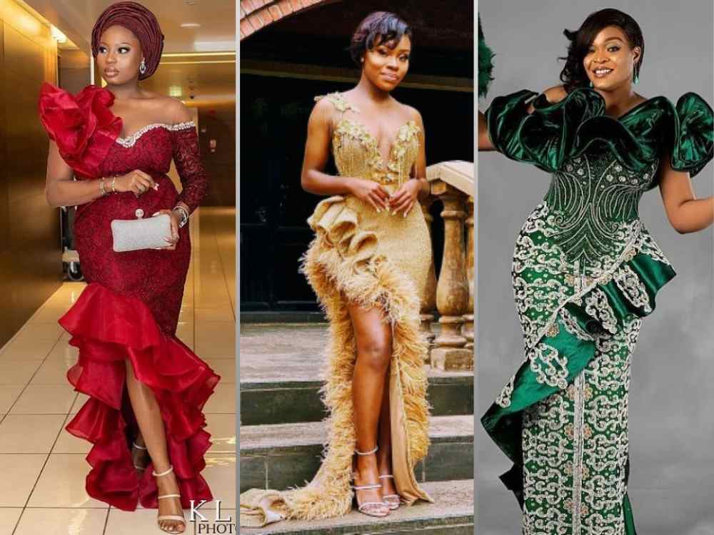 Flounce dress style Beautiful flounce dress styles for ladies