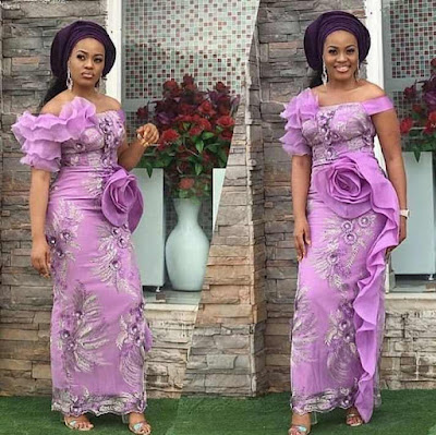 Flounce dress style Beautiful flounce dress styles for ladies