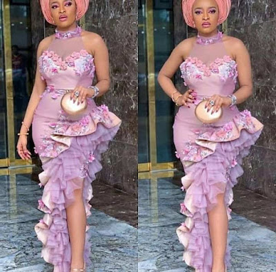 Flounce dress style Beautiful flounce dress styles for ladies