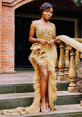 Flounce dress style Beautiful flounce dress styles for ladies