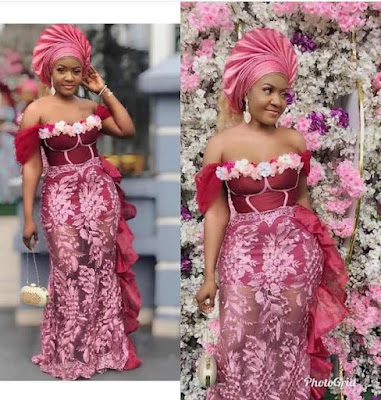 Flounce dress style Beautiful flounce dress styles for ladies