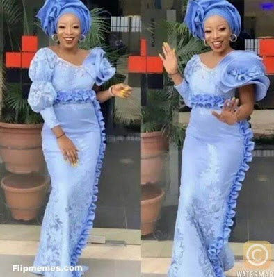 Flounce dress style Beautiful flounce dress styles for ladies