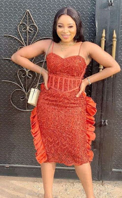 Flounce dress style Beautiful flounce dress styles for ladies