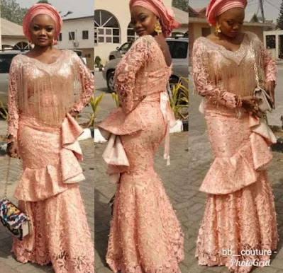 Flounce dress style Beautiful flounce dress styles for ladies