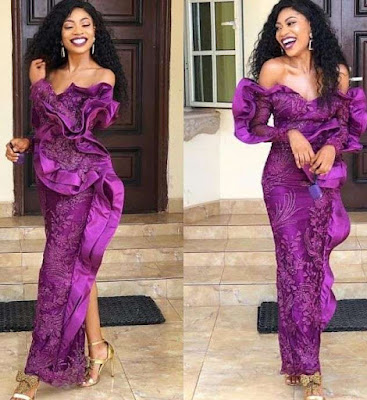 Flounce dress style Beautiful flounce dress styles for ladies