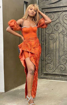 Flounce dress style Beautiful flounce dress styles for ladies