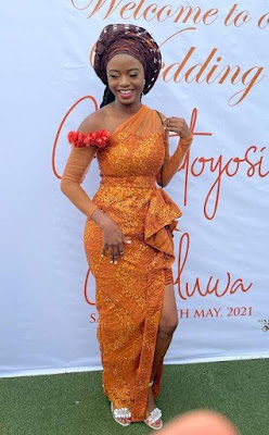 Orange Colour Aso Ebi Lace Styles Orange/Burnt Orange Colour Aso Ebi Lace Styles