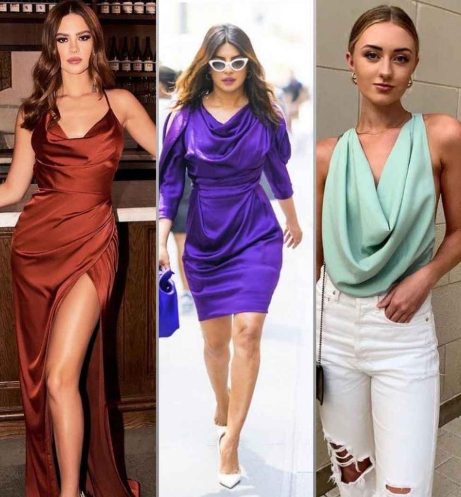 Cowl Neck Dress Latest cowl neck dress for ladies