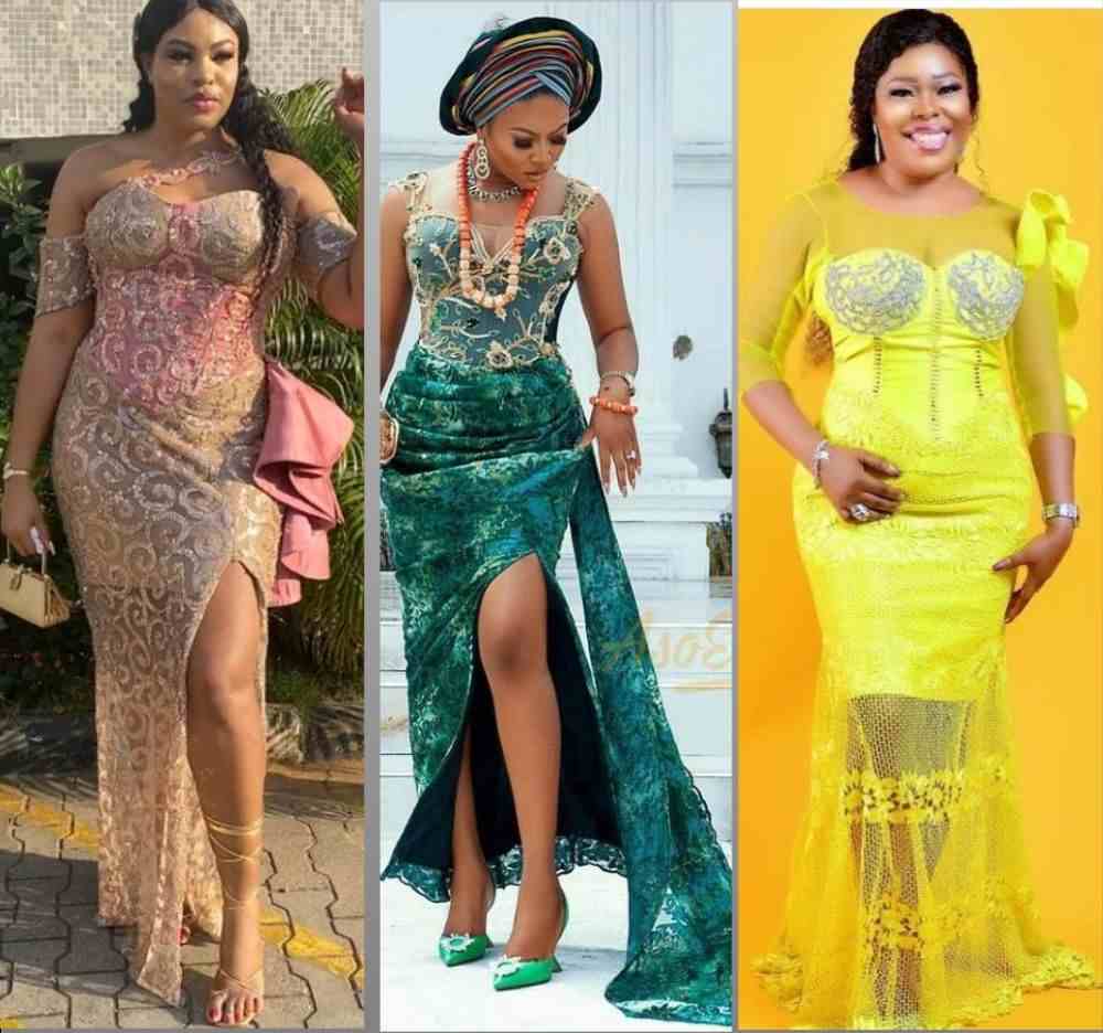 Corset Asoebi Styles Latest Corset Asoebi Styles with Lace