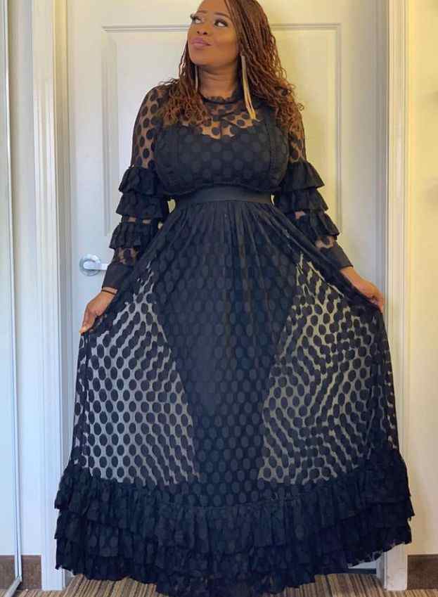 Beautiful Sheer fabric dress to rock this season