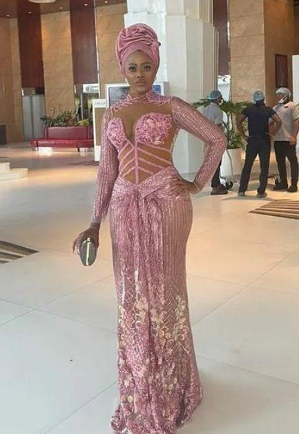 Asoebi Styles from Comedian Funnybone White Wedding 