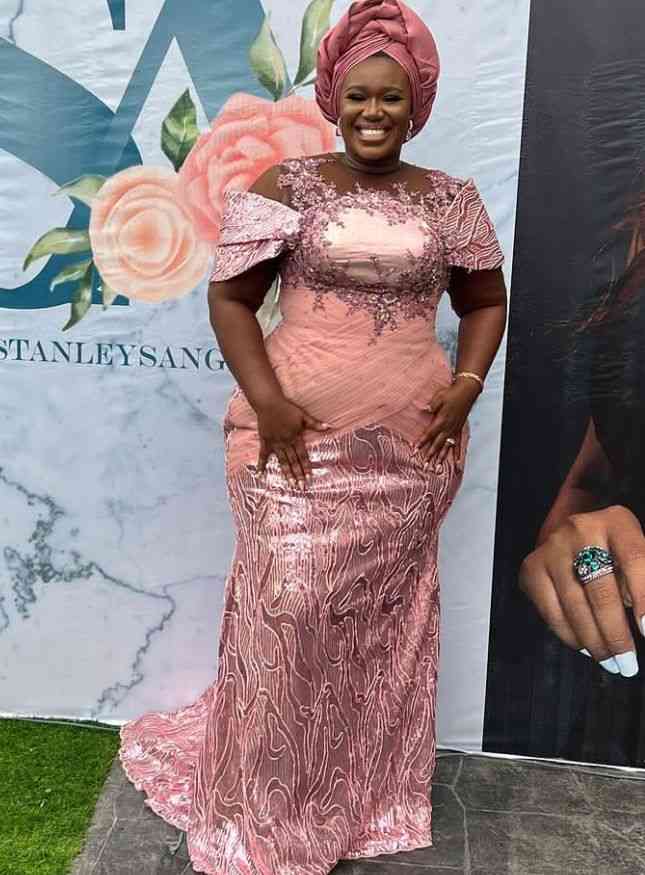 Asoebi Styles from Comedian Funnybone White Wedding 