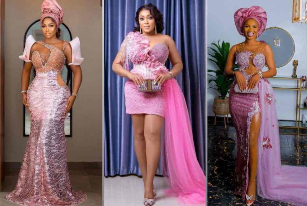 Asoebi Styles from Comedian Funnybone White Wedding 