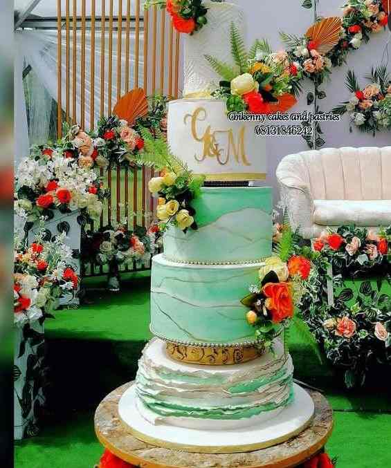 Latest Nigerian Wedding Cake/Engagement Cake Designs