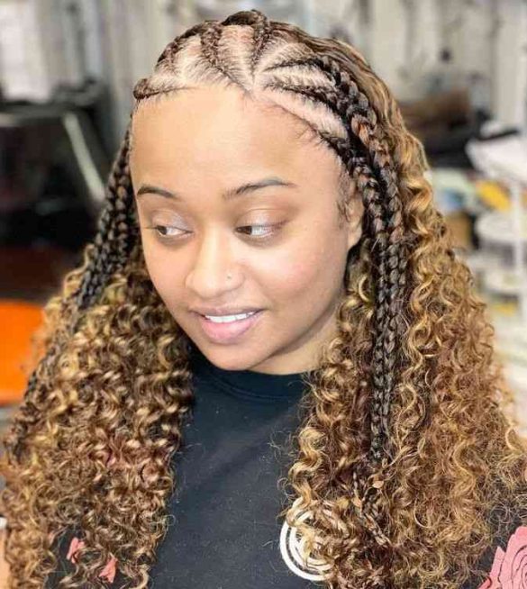Beautiful Half Cornrows Half Curls Hairstyles Styles To Try beautiful-half-cornrows-half-curls-hairstyles-styles-to-try