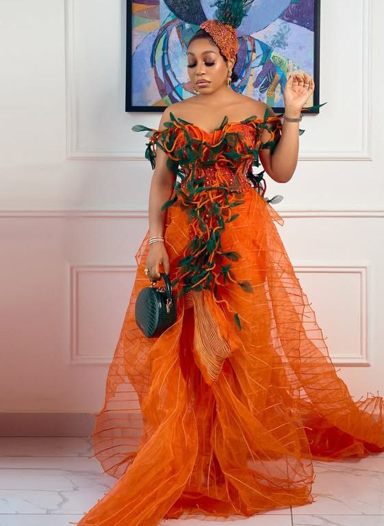 Rita Dominic dazzles in her nature-inspired flowy gown