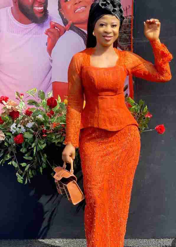 Stunning Burnt Orange Aso Ebi Styles from Ruby Ojiakor's Wedding