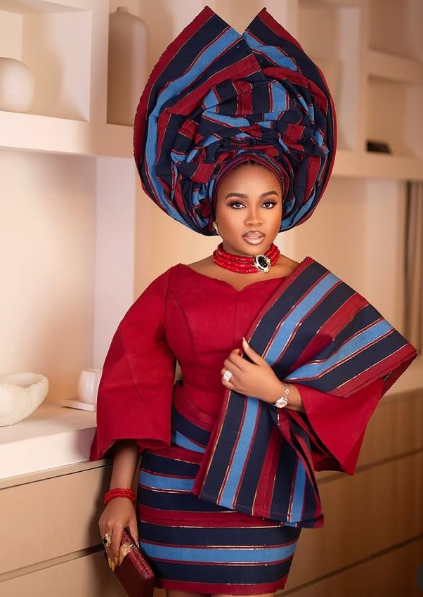 Veekee James Rocks Oleku Iro and Buba with Gele