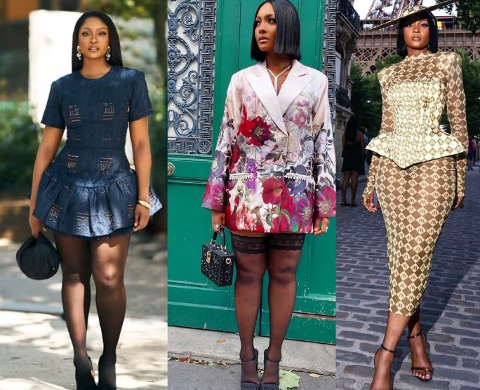 Osas Ighodaro Served 3 Iconic Glam for the Paris Fashion Week