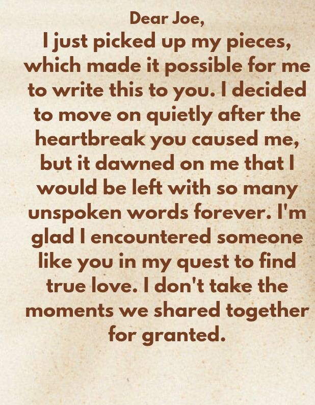 An Emotional Goodbye Letter to the One Who Broke My Heart