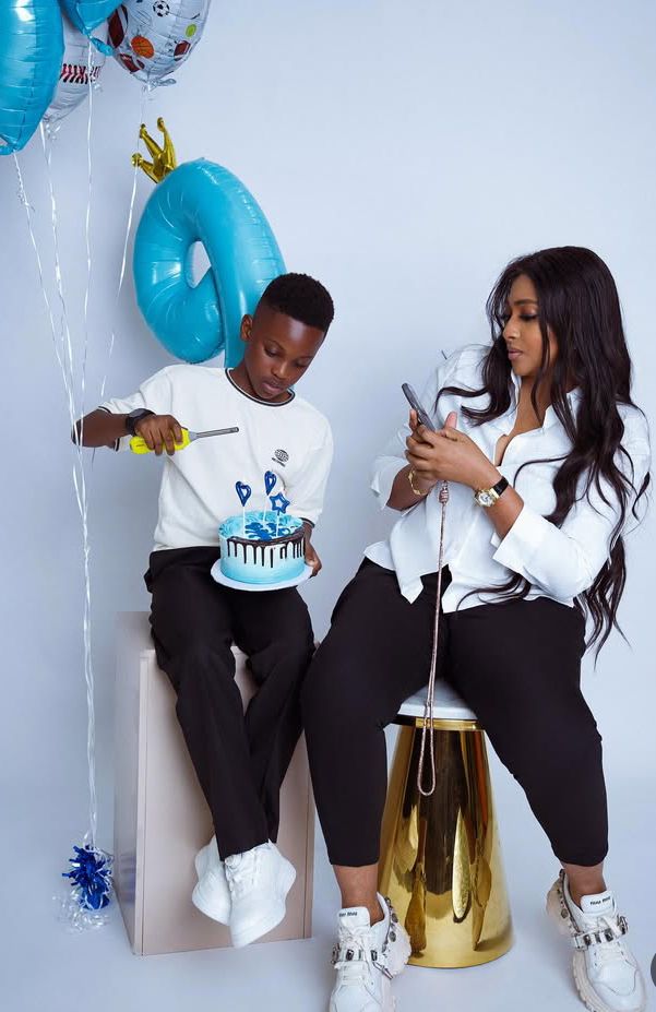 Lilian Esoro Celebrates Her Son's Birthday With Matching Outfits