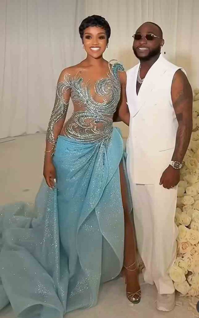 Davido and Chioma's White Wedding Outfits