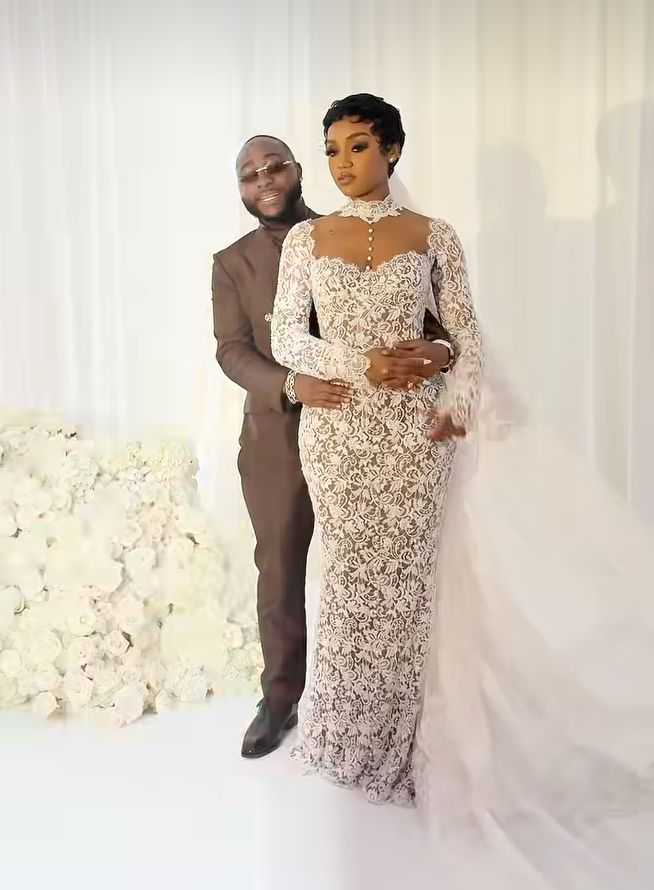 Davido and Chioma's White Wedding Outfits