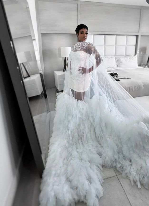 Davido and Chioma's White Wedding Outfits