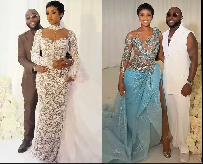 Davido and Chioma's White Wedding Outfits